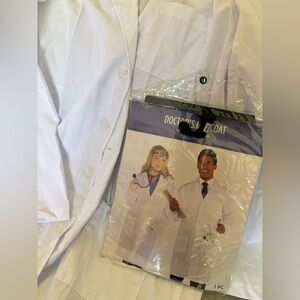 White Unisex Lab Coat doctor coat costume scientist coat